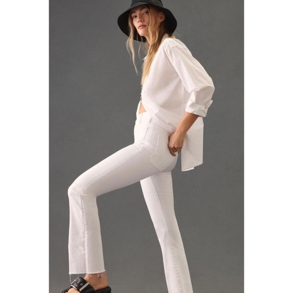 MOTHER The Hustler Patch Pocket Ankle Fray Jean NWT - Picture 3 of 13